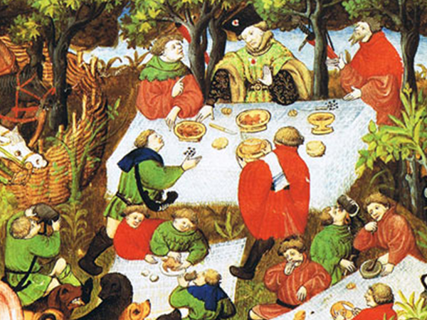Repas médiéval et musical au Potager en carrés à la Française à Chinon