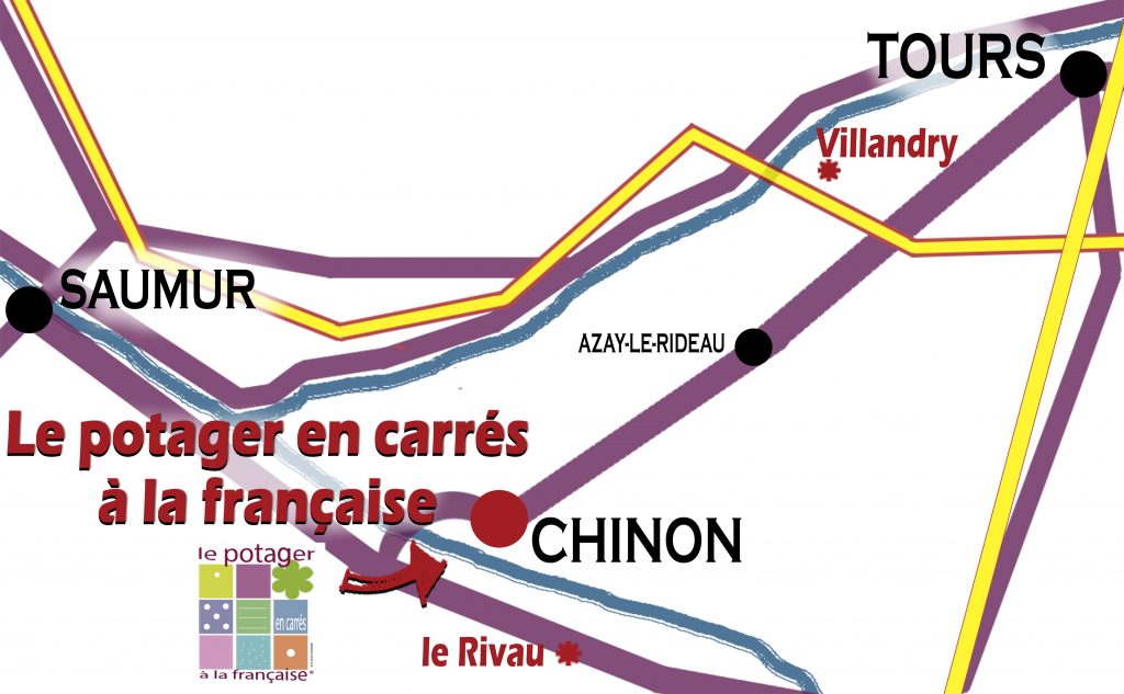 Carte de localisation du Potager en carrés à la Française
